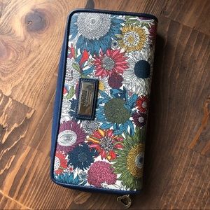 Gigi Hill wallet with colorful sunflowers